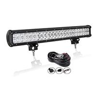 AUXTINGS 55,6 cm 22 pollici 144 W Barra luminosa a LED spot flood Combo Beam Lampada da lavoro a LED con kit cablaggio per fuoristrada 4x4 Atv Utv