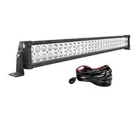 AUXTINGS 82 cm 32 pollici 180W Barra luminosa a LED spot flood Combo Beam Off road Lampada da lavoro a LED con kit cablaggio per fuoristrada 4x4 Atv Utv,12V-24V