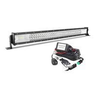 AUXTINGS Barra luminosa a LED da 82 cm con cablaggio del telecomando, fascio di inondazione spot a tripla fila barre led fuoristrada, luce di lavoro flash stroboscopica luci di guida impermeabile