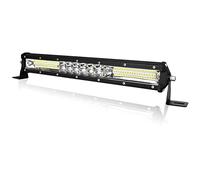 AUXTINGS Faro da Lavoro Led 38 cm 144W Sottile - Faretto Fuoristrada Fendinebbia Barra Luci per Trattore Camion Off Road Auto Moto 4x4 4WD Barca, 12V 24V IP66 Impermeabile 6000K