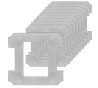 AUYAO 10 Pezzi per Ecovacs Winbot W1/W1S/W1S Pro/W2/W2S PRO Salviette di Ricambio Kit, Panno Pulizia per Robot Lavavetri per Ecovacs Winbot, Pulizia Ricambio Panni Riutilizzabile e Lavabile(Grigio)