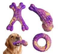 AUYAO 3 Pezzi Giochi da Masticare per Cani Giocattoli da Masticare Resistenti per il Gioco e la Pulizia dei Denti Giocattolo Altamente Interattivo per Cani per Razze Medie e Grandi(Sapore di Pancetta)
