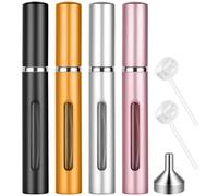AUYAO 4 Pezzi 5ml Atomizzatore di Profumo, Mini Bottiglia Spray Portatile, Flacone Atomizzatore Profumo Ricaricabile, Dispenser da Viaggio per Festa,Vita Quotidiana(Multicolore)