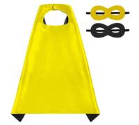 AUYAO Costume da Eroe per Bambini Set Completo con Mantello e Maschera - 2 Pezzi Vestito Supereroe Bambino per Carnevale Halloween Feste Cosplay - Supereroi Giocattoli Mantello per 3-12 Anni