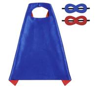 AUYAO Costume da Eroe per Bambini Set Completo con Mantello e Maschera - 2 Pezzi Vestito Supereroe Bambino per Carnevale Halloween Feste Cosplay - Supereroi Giocattoli Mantello per 3-12 Anni
