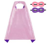 AUYAO Costume da Eroe per Bambini Set Completo con Mantello e Maschera - 2 Pezzi Vestito Supereroe Bambino per Carnevale Halloween Feste Cosplay - Supereroi Giocattoli Mantello per 3-12 Anni