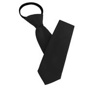 AUYAO Cravatta Uomo Pre-legata Con Cerniera 8cm, Nera, Regolabile, Tinta Unita, Uniforme per Business Casual