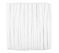 AUYAO Elastica Banda per Cucito, 14M*1CM Ampio Nastro Elastico Piatto, con Dispositivo di filettatura, Rotolo di Elastico per Cucito per Pantaloni, Cucire Vestiti, Artigianato DIY(Bianco)