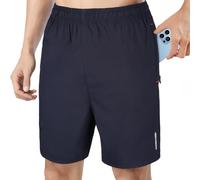 AUYAO Pantaloncini Uomo, Pantaloni Corti Pantaloncini Sportivi con Tasche Zip, Pantaloncino Tuta Training Shorts di Coulisse, Asciugatura Rapida Traspirante, Pantaloncini Padel per Jogging Fitness