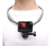 AuyKoo Aggiornato Supporto Collo in Silicone per GoPro, Tracolla a Mani Libere per Gopro 12/11/10/9/8/7/6/5/MAX, Insta360, Supporto da Collo per Riprese Video Vlog per Action Cam