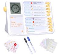 AuyKoo Timer Visivo per Bambini Timer Digitale per Conto alla Rovescia ADHD Timer da Cucina con Funzioni di Cronometro, Sveglia e to do list Planner