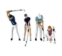 AUYXSSZ Accessori per diorama modello dipinti a mano, figure di golfisti in miniatura in Per scala 164 per modelli di simulazione, decorazioni per tavoli di sabbia per modelli