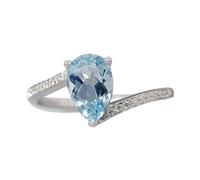 AUYXSSZ Anello goccia d'acqua a forma di lacrima Anello da donna Elegante fidanzamento Eccezionale regalo di nozze Gioielli da donna Coordinati Regalo di San