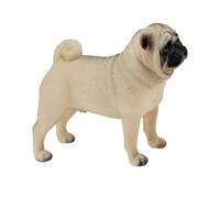 AUYXSSZ Caratteristiche del set di giocattoli modello animale, decorazione e apprendimento di una figurina di cane carlino realistico, set di giocattoli modello animale