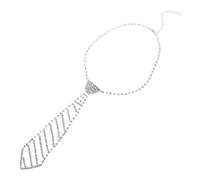 AUYXSSZ Collana con cravatta e strass scintillanti, accessorio di moda indispensabile per donne, ragazze e uomini, per distinguersi dalla massa e diventare
