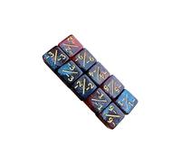 AUYXSSZ Dadi per l'insegnamento della matematica con dadi digitali a sei facce resistenti, per l'istruzione e il divertimento dei bambini, strumento didattico, Scuro con l'arancio, 16 mm