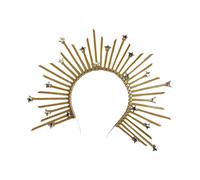 AUYXSSZ Gioielli per capelli Accessori per lo styling Cerchietto per capelli Scelta per Halloween Matrimonio Spettacolo teatrale Copricapi da sposa Boho, Pentagramma, 23x30cm