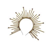 AUYXSSZ Gioielli per capelli Accessori per lo styling Cerchietto per capelli Scelta per Halloween Matrimonio Spettacolo teatrale Copricapi da sposa Boho, Palla rotonda, 23x30cm