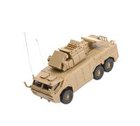 AUYXSSZ Kit di modelli di veicoli Decorazioni da tavolo 172 4D Assemblaggio di veicoli blindati Divertente camion giocattolo in miniatura per celebrazioni, giallo, 11 cm