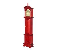 AUYXSSZ Mini modello autentico Accessorio per mobili Complementi per le stanze delle case delle bambole Splendido orologio a pendolo in legno 1/12 Orologio a