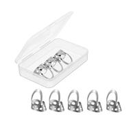 AUYXSSZ Plettri per dita di grandi dimensioni e,Argento Grande,2x2.6 cm | eleganti e durevoli per musicisti a corda di tutti i livelli, aperti, per sentire le corde e avere un controllo extra, porta