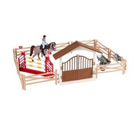 AUYXSSZ Set da gioco per cavalli con recinto per cavalli e cavaliere che offre ai bambini tutto il necessario per costruire il proprio mondo equestre da, Cavaliere delle donne