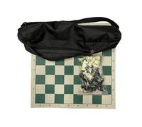 AUYXSSZ Set di Scacchi con Borsa con Cerniera e Scacchiera Pieghevole, opzioni compatte e Adatte ai Viaggi, per Chi AMA Le Partite all'aperto, Set da Viaggio, l