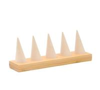 AUYXSSZ Splendido espositore per anelli a forma di cono in velluto, Per unico nel suo genere, per riporre gli anelli nuziali. DESIGN ELEGANTE. Il porta ha un, Beige, Cinque dita