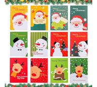 Auzlya - 24 pezzi, mini blocco notes natalizio, quaderno natalizio, quaderno natalizio cartone animato, quaderno natalizio per bambini, regali di festa di Natale, riempitivi per sacchetti, modello di