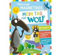 AUZOU, La mia prima scatola magnetica - La mia giornata con lupo, gioco da ragazzi magnetico, agenda giornaliera con 60 magneti e poster, gioco educativo per 1-4 giocatori dai 4 anni in su