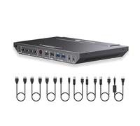 AV Access KVM Switch 1 Monitor 4 computer (3 desktop e 1 laptop), ricarica rapida USB C per laptop, display HDMI 4K@60hz, 2xUSB 3.0, EDID, Hotkey o telecomando IR, per 4 PC Condividi 1 tastiera e