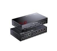 AV Access Matrice HDMI Splitter 4x4, 4K@60Hz con HDR10 e 3D, Estrazione Audio, Downscaler da 4K a 1080P, SPDIF 5.1CH, Memoria di Spegnimento, Web UI + RS232 + IR + Controllo Pulsante, HDCP 2.2