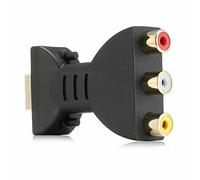 AV - Adattatore audio video HDMI Jack maschio a 3 connettori RCA femmina CompositeTV Audio di ricambio per monitor TV