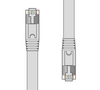 AV:Link - Cavo Ethernet piatto Cat6a, 10 m, bianco, ad alta velocità, 10 Gbps, connettori RJ45 antigroviglio, conduttori in rame puro 30AWG, schermato FTP per installazioni professionali, 10 metri