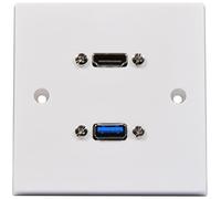 AV:LINK | Piastra da parete multimediale con prese HDMI 8K e USB 3.0