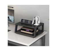 AV-Ma-Ständer HiFi Rack Tower con 2/3/4 ripiani, design trapezoidale per casa, ufficio e centro di intrattenimento, mensola Cact Kakt (nero, 50 x 35 x 23 cm), sottile e salvaspazio