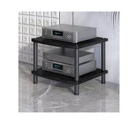 AV-Media Stand - Scaffale in legno per lettori CD, componenti stereo, console di gioco e home theater, espositore da studio nero