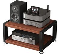 AV Media Stand - Supporto audio portatile con ripiani per Hi-Fi, giradischi, amplificatore, ideale per soggiorno, giochi, ufficio, teatro