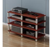 AV-Storagefor - Proiettore lettore DVD e console di gioco, supporto portatile per la gestione dei cavi, finitura in noce, organizer per l'intrattenimento domestico