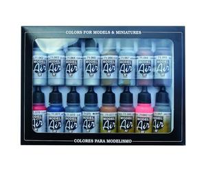 Av Vallejo Model Air Set - Metallic Effects X16