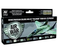 AV Vallejo Model Air Set-Soviet MiG-29 Fulcrum 80's On Vernici per Uso con un Aerografo, Multicolore, 17ml, VJ71605