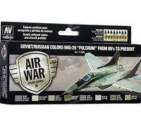 AV Vallejo Model Air Set-Soviet MiG-29 Fulcrum 80's On Vernici per Uso con un Aerografo, Multicolore, 17ml, VJ71605