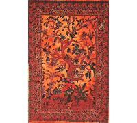 AVA Collections - Telo da parete con albero della vita, motivo bohémien, 101,6 x 76,2 cm, colore: Arancione