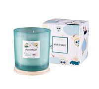 AVA & MAY Candela grande Tulum (500g) - Candela vegana in vetro dal profumo speziato e floreale di ambra, gelsomino e patchouli - Candele profumate realizzate a mano