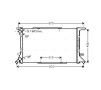 AVA COOLING SYSTEMS AI2306 Radiatore motore