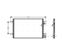 AVA QUALITY COOLING AI5237 Condensatore, Climatizzatore per AUDI