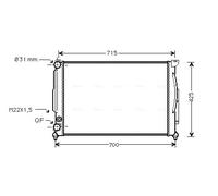 AVA COOLING SYSTEMS AIA2105 Radiatore motore