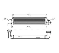 AVA QUALITY COOLING BW4280 Intercooler per BMW