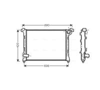 AVA QUALITY COOLING BWA2314 Radiatore, Raffreddamento motore per MINI