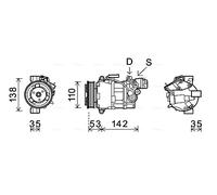 AVA QUALITY COOLING BWAK393 Compressore, Climatizzatore per BMW